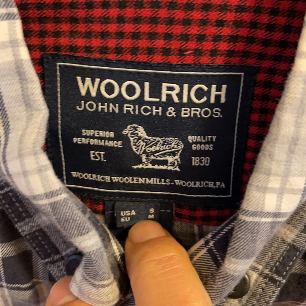 Woolrich John Rich & Bros Plaid Button Down Size S - Picture 3 of 4